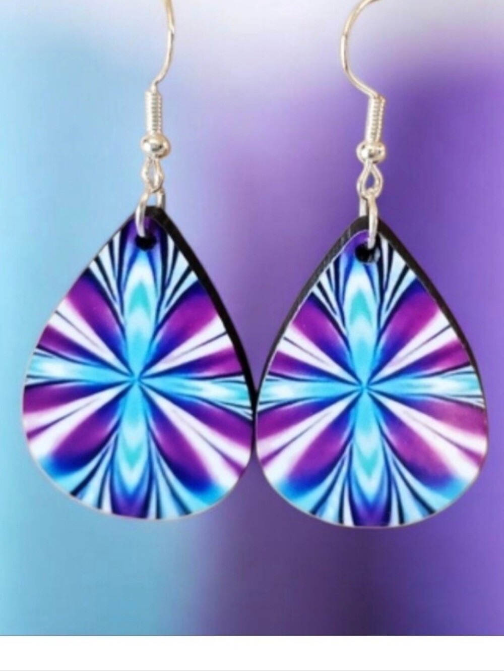 Fun Pattern Multicolor Teardrop Earrings